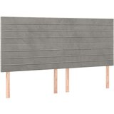  Uzglavlja 4 kom svjetlosivi 80x5x78/88 cm baršunasta | shoptok.hr