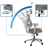 MID.YOU Pisarniški Stol Cassilis W, Siva | Shoptok.si