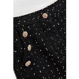 Marisse Tweed-Style Skirt With Decorative Buttons, Black | shoptok.hr