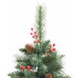  Umjetno božićno drvce 300 LED lampica Topla bijela PVC i metal - 180 cm s LED-ima i ružičastim kuglicama | shoptok.hr