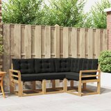  Set vanjskih sofa s jastukom 4 pcs Bijela i crna | shoptok.hr