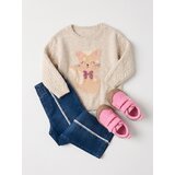 Sinsay Pleteni džemper s motivom mačke i ažurnim rukavima | shoptok.hr