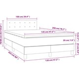  s oprugama i madracem bijeli 120x200 cm od umjetne kože | shoptok.hr