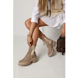 Kesi Eliann Women's Suede Beige Boots