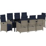  Vrtni set za objed 9 kom. Siva poliratan | shoptok.hr