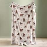 Catherine Lansfield Rjava/bež odeja iz mikropliša 130x170 cm Angus Highland Cow – | Shoptok.si