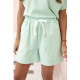 Kesi Włoski Women's punto set with short sleeves and shorts mint | shoptok.hr