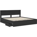  Okvir za krevet Crna 200 x 200 cm Inženjersko Drvo - Crna 200 x 200 cm | shoptok.hr