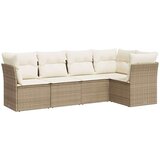 5-dijelni vrtni set sofa s jastucima bež od poliratana | shoptok.hr