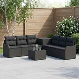  Set sofe 8 kom. Crna Poli Rattan i čelik | shoptok.hr