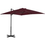vidaXL Vrtni senčnik z aluminijastim drogom bordo rdeč 250x250 cm Cene