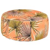  Napihljiv tabure Novia (Ø 53 x 23 cm, motiv palminih listov, oranžna) Cene