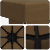 Gazebo 3 x 3 m Sivosmeđa Poliester i čelik 190 gsm | Eponuda.ba