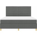  LED Box Spring Krevet Tamno siva 180 x 200 cm tkanina | shoptok.hr