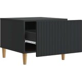  Stolić za kavu s ladicama Crna 49 x 50 x 40 cm Konstruirano drvo - Crna | shoptok.hr