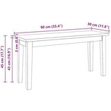 vidaXL klop 90 cm Bela masivna lesena guma | Shoptok.si