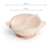 BabyOno Posuda za hranjenje + žlica, bež/roza | shoptok.hr