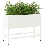  Povišeni Vrtni Planter Bijelo 60 x 26 x 48 cm Čelik | shoptok.hr