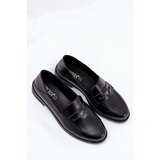 VINCEZA Elegant Women's Loafers Made Of Natural Leather Black 18100 | Shoptok.si