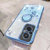 INORCO TPU ovitek za Xiaomi Redmi 11 Prime 4G z bleščicami in prelivom iz nosorogovih cvetov, galvaniziran ovitek za telefon s stojalom, (22035963) | Shoptok.si