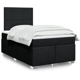  Krevet box spring s madracem crni 120 x 190 cm od tkanine | shoptok.hr