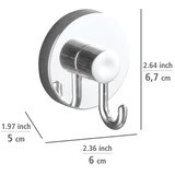 Wenko 20900100-Kukica VACUUM-LOC okrugla STAH 6x6,7 cm sjajni hrom | Eponuda.com