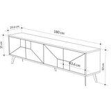 Hanah home dune - anthracite anthracite tv stand | ePonuda.com