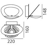 ARTEMIDE 1248020A - led prigušiva zidna lampa pirce LED/27W/230V 3000K zlatna | Eponuda.com
