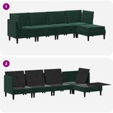  Set namještaja za dnevni boravak 5 pcs Tamnozelena Baršun | shoptok.hr