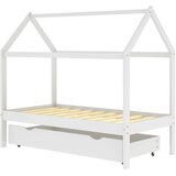  Okvir za dječji krevet s ladicom od borovine bijeli 80 x 160 cm | Eponuda.com