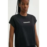 Napapijri Bombažna kratka majica S-Tahi ženski, črna barva, NP0A4HOJ0411