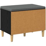  Klupa za hodnik s jastukom s vratima Crni Hrast 60 x 38 x 46 cm | Eponuda.ba
