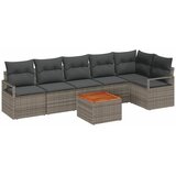  Sjedeća garnitura za vrt 7 kom. Bež i krema poliratan 287 x 122 x 69 cm | shoptok.hr