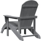  Adirondack stolice s podnožjima 2 kom svjetlosiva HDPE | shoptok.hr