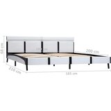  Okvir za krevet od umjetne kože LED bijeli 180 x 200 cm | shoptok.hr