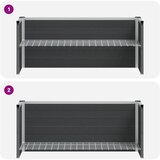  Povišena vrtna gredica Siva 100 x 30 x 42 cm WPC i aluminij | shoptok.hr