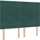 Box Spring Postelja z Blazino Temno Zeleno 140x200 cm Žamet, (22050567) | Shoptok.si