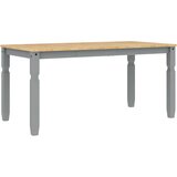 vidaXL Jedilna miza Corona siva 160x80x75 cm trdna borovina, (21298305) Cene