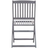  5-dijelni vrtni blagovaonski set masivno bagremovo drvo sivi | shoptok.hr