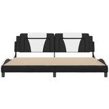  Okvir za krevet s uzglavljem crno-bijeli 200x200cm umjetna koža | shoptok.hr