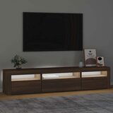 TV ormarić s LED svjetlima boja smeđeg hrasta 195x35x40 cm | shoptok.hr