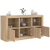  Komoda s LED svjetlima boja hrasta sonome 123x37x67 cm Cijene