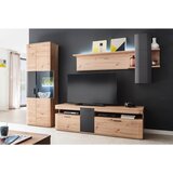 Livetastic DNEVNI REGAL, antracit, prozorno, barve hrasta | Shoptok.si