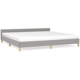  Okvir za krevet bez madraca svjetlosivi 200 x 200 cm od tkanine | Eponuda.ba