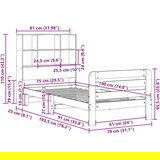  Posteljni okvir brez vzmetnice 75x190 cm trdna borovina, (21607313) | Shoptok.si