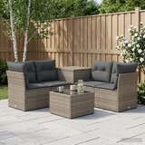  Set sofe 6 kom. Siva i tamno siva Poli Rattan i čelik | shoptok.hr
