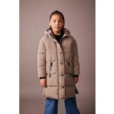 Defacto Girl's Water Repellent Plush Lining Long Coat | Shoptok.si