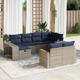 vidaXL 10-dijelni set vrtnih sofa od poliratana s jastucima sivi | shoptok.hr