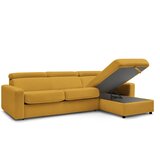 Bobochic Paris gorčično rumena raztegljiva kotna sedežna garnitura (s kotom po izbiri) monaco | Shoptok.si