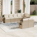 Maison Chic Seti vrtnega pohištva - Vrtna garnitura - Vrtni pohištvo set 8-delna z blazinami bež poli ratan, (21801948) | Shoptok.si